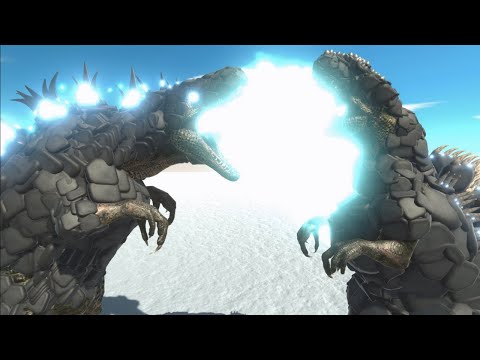 GODZILLASAURUS VS ALL DINOSAURUS UNITS EPIC BATTLES - ANIMAL REVOLT BATTLE SIMULATORS