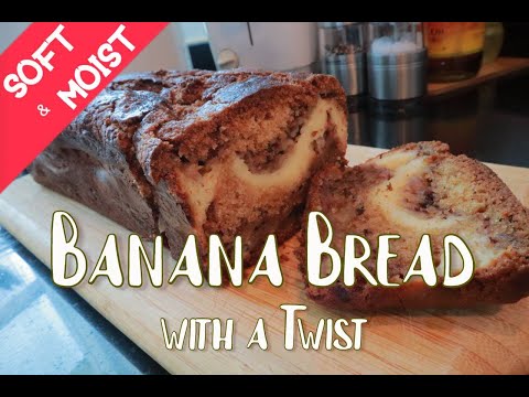 Banana Bread w/ Cream Cheese Filling [Easiest way to Bake Soft Bread] | My Kitchen | IceVlog#21