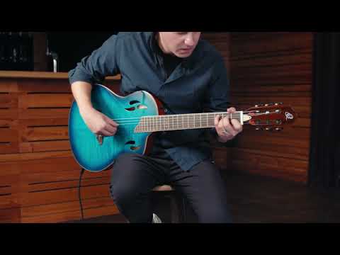 Ortega RTPDLX-FMA TourPlayer Series Solid Okoume Body Slim Neck Nylon 6-String Acoustic-Electric Guitar w/Gig Bag image 20