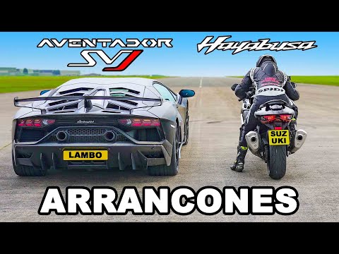 Lamborghini SVJ vs Suzuki Hayabusa: ARRANCONES