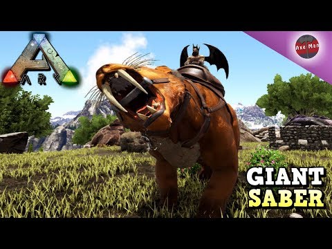 NEW HUGE SABERTOOTH, THE SMILODON | RAGNAROK | ARK SURVIVAL EVOLVED