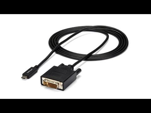 StarTech  USB-C to DVI Cable (6.6-Feet, Black)