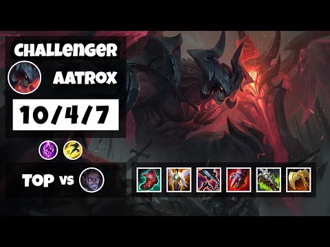 Aatrox 11.8 S11 Gameplay Challenger Top (10/4/7) - OCE