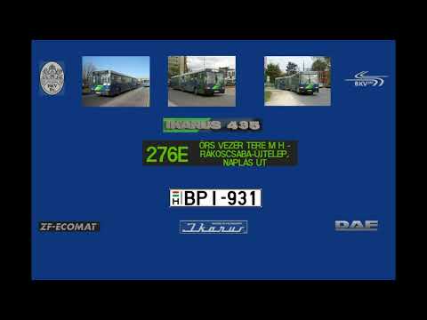[SOUND] Budapest Bus Sound Ikarus 435.06 BPI-931 BKV 276E viszonylat