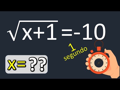 Ecuación resuelta en un segundo, √(x+1)=-10