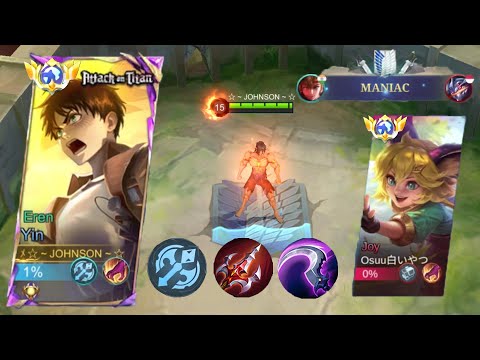 Titan Unleashed! Yin Eren Goes Berserk for Maniac! 💀🔥 | MLBB