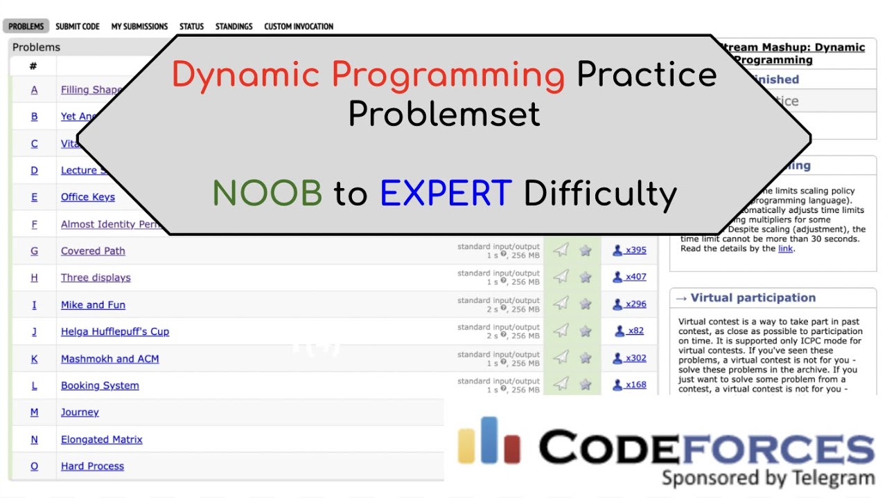 Complete Dynamic Programming Practice - Noob to Expert | Topic Stream 1