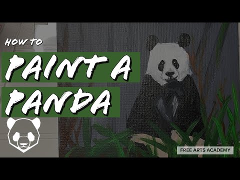 How to Paint A Panda in Acrylic