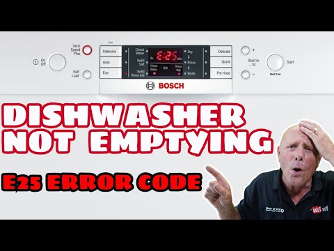 Bosch, Neff or Siemens Dishwasher not emptying fault E25 Error Code how to unblock