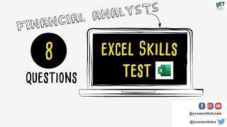 Excel Skills Test for Financial Analysts || Accountants || Excel Users || Employment Test