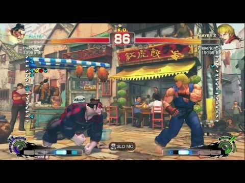 Playerjun52 [Ken] vs tokozan [Honda] gatorinnguru [Cody] SSF4 Ranked Matches - TRUE-HD