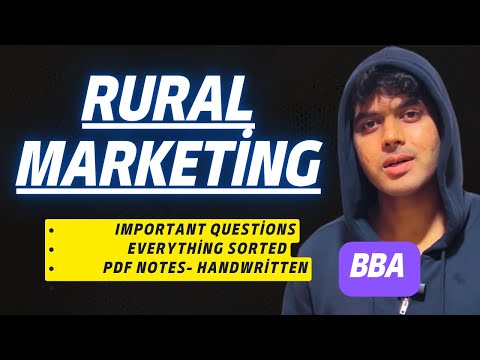 Rural Marketing For BBA 5th Semester Important Questions