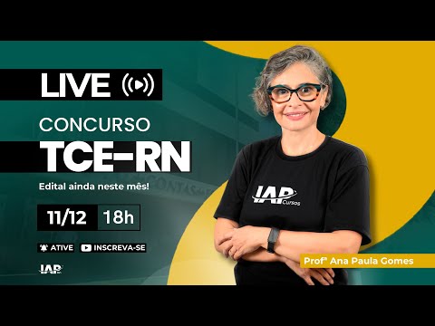 Banner de capa do material gratuito Concurso TCE/RN - edital ainda neste mês! Professora Ana Paula Gomes