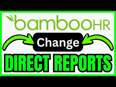 How to Change Direct Reports in BambooHR