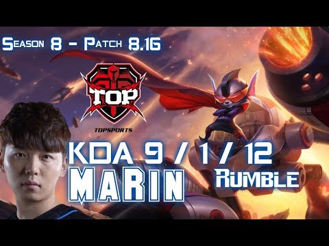 TOP MaRin RUMBLE vs SION Top - Patch 8.16 KR Ranked