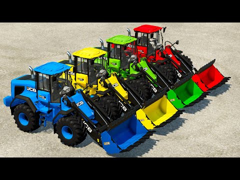 LOAD LIME WITH COLORED LOADERS & TRANSPORT WITH MACK TRUCKS - Farming Simulator 22