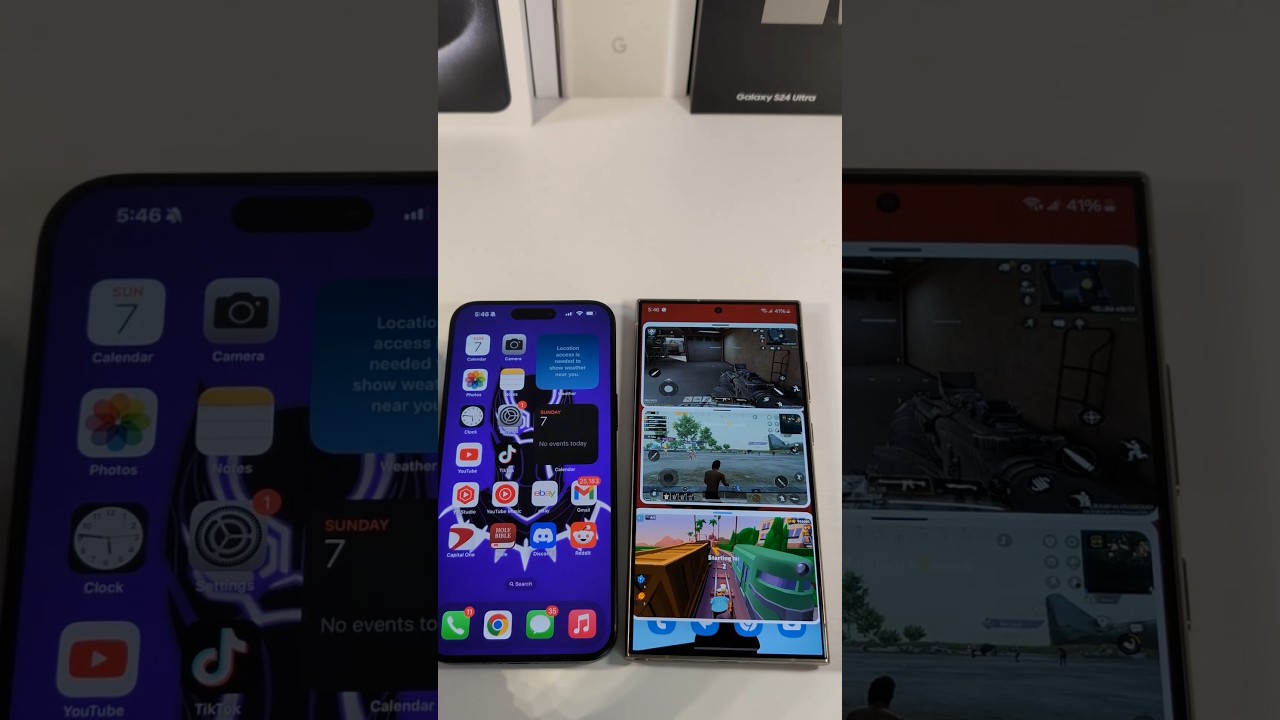 (Multitasking) S24 Ultra Vs iPhone 15 Pro Max -  Apple Is EXTREMELY Behind! (Android VS iPhone)