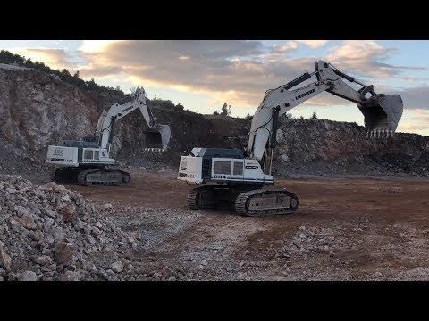 Two Liebherr 984 Excavators Loading Caterpillar 777C Dumpers - Sotiriadis/Labrianidis Mining Works