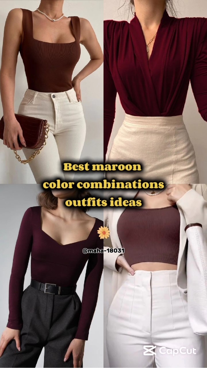 Coba padukan warna marun dengan nuansa netral untuk tampilan yang classy! 🍂✨