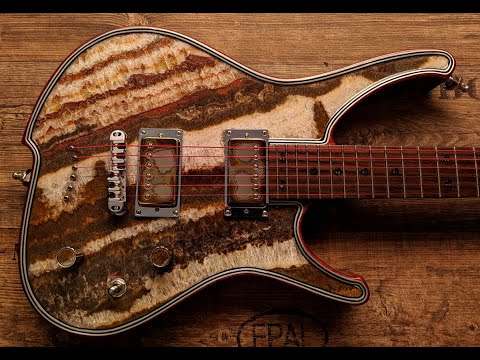 Zerberus-Guitars Nemesis with genuine 0.2" Onyx Fantastico Top Steampunked Kammerstein Z2 Humbuckers image 17