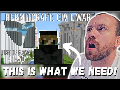 HERMITCRAFT CIVIL WAR!!! Grian Hermitcraft 6: BEST OF GRIAN (Episodes 41-50) REACTION!