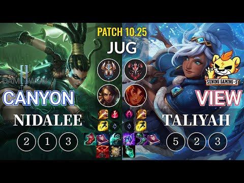 DWG Canyon Nidalee vs SG-S View Taliyah Jungle - KR Patch 10.25