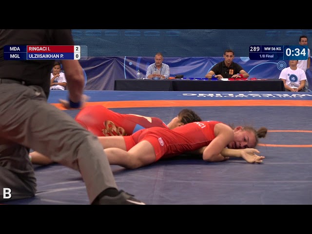 242 | 289 | Cadets WW 56kg | 1/8 Final | RINGACI Irina (MDA) | ULZIISAIKHAN Purevsuren (MGL)