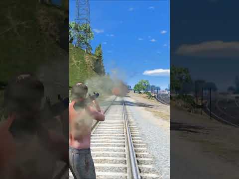KERETA API GTA 5 GAK BISA BERHENTI ? #shorts