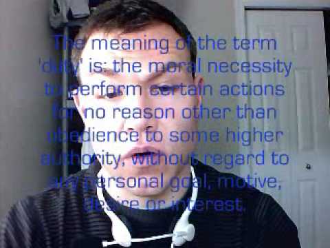 Causality Versus Duty Part 1