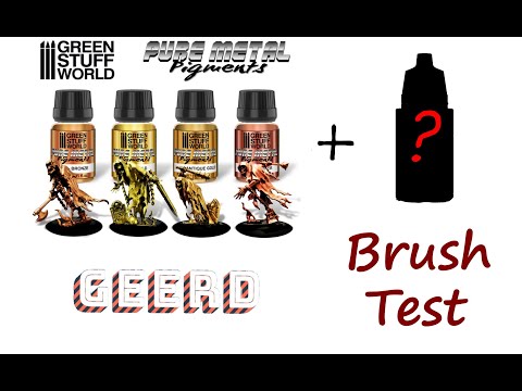 [ ::: BRUSH TEST ::: ] GREEN STUFF WORLD PURE METAL PIGMENTS WITH SURPRISE!!! (002)