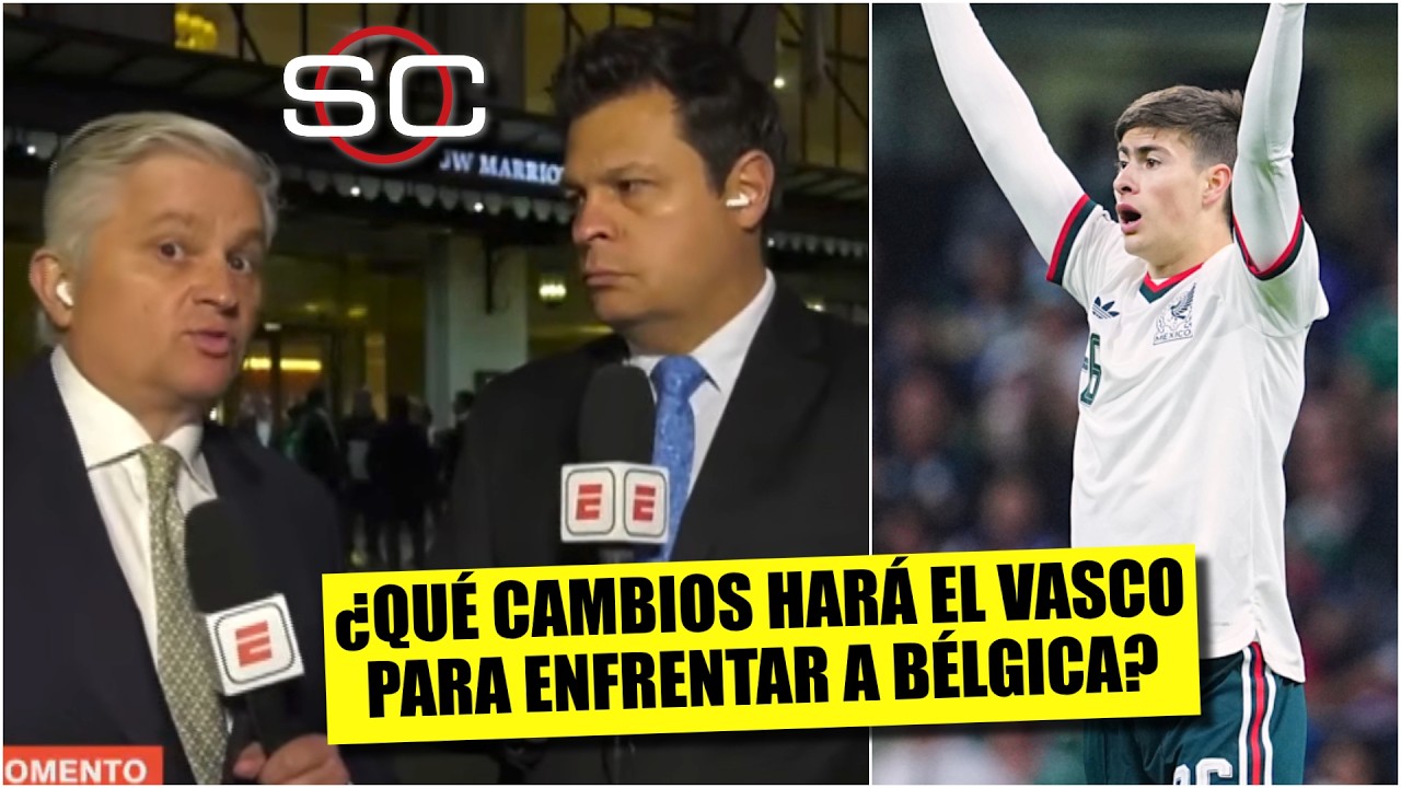 MÉXICO llegó a Chicago para enfrentar a BÉLGICA. ¿Qué cambios hará el Vasco Aguirre? | SportsCenter