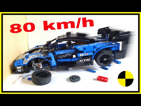 Lego 42123 CRASH 🚨 LEGO technic car CRASH TEST 🚨 80 KM/H | Mclaren Senna CRASH TEST - Beamng drive