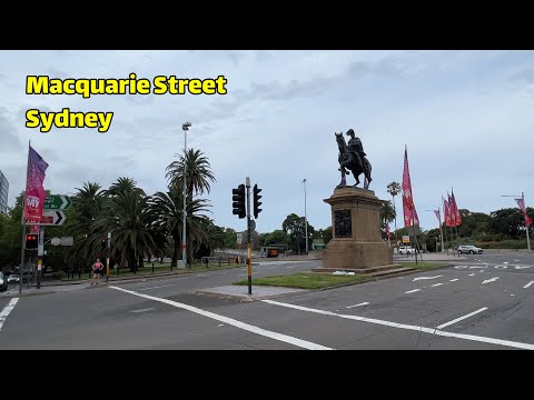 Sydney City: Macquarie Street Walk from Hyde Park to Opera House | 4K Video