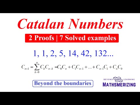 Catalan numbers | Beyond the boundaries | 2 Proofs | 7 Solved examples | Recursive formula