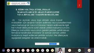 KTMMOB Mimarlar Odası - SMGM: Yollar ve Binalar Tüzüğü Ders1 - Resul E