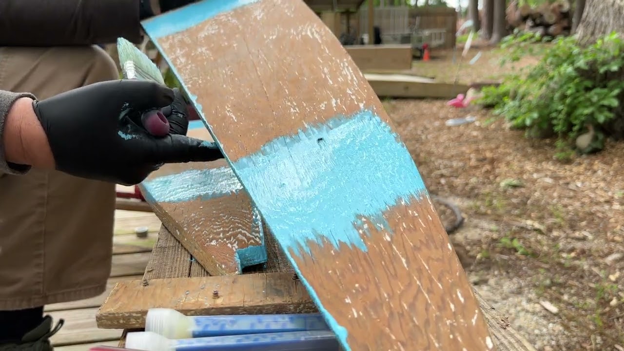 Bahamas Dinghy Floorboard THIXO Repair and Kirby Paint