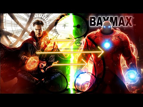 AVENGERS but BAYMAX 🤖| MARVEL & DC | Spider-man - Halk - Cartoon - VENOM and CARNAGE - 4k
