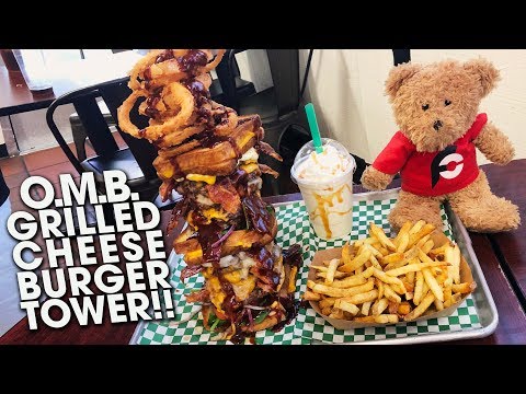 10-Patty BBQ Bacon Cheeseburger Challenge w/ Banana Cream Milkshake!! Video
