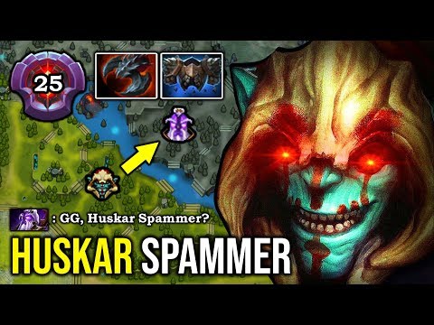 WORLD MOST ANNOYING HUSKAR SPAMMER I'VE SEEN Crazy Armlet Toggle 100% Aggressive Jump 7.24 DotA 2