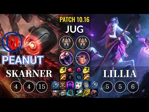 LGD Peanut Skarner vs Lillia Jungle - KR Patch 10.16