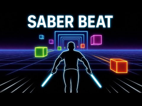 BEAT SABER Immersive Interactive Warm Up | Neon Rhythm Game | Viral Interactive Game ⚡