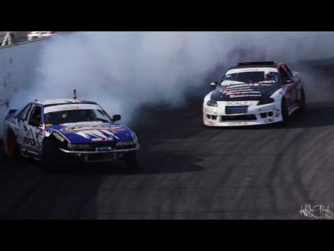Francis Doyon Leading Jonathan Guitard - Formula Drift Canada Round 1 2015