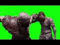 Kratos Beating Up Baldur Green Screen