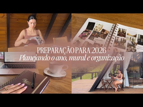 Organização para 2026! Meu planejamento & mural dos sonhos 🌷