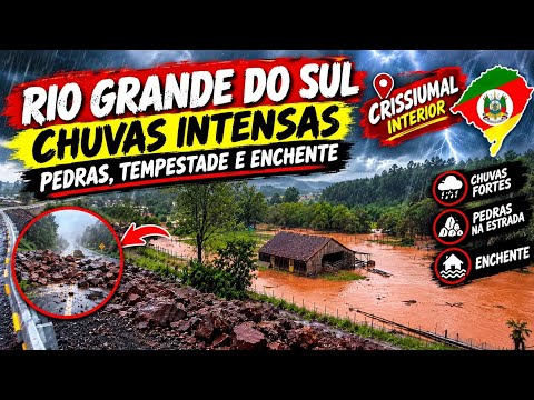 TEMPORAL COM CHUVA  FORTE  E  PEDRAS  EM  CRISSIUMAL RS !!