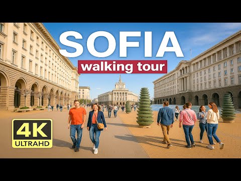 Sofia Unveiled: A Cinematic Stroll Through Bulgaria's Capital (1 Hour 17 Min) 🇧🇬🚶[4K Walking Tour]