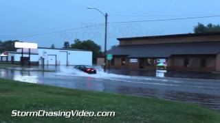 preview picture of video '8/18/2014 Rice Lake, WI Street Flooding'