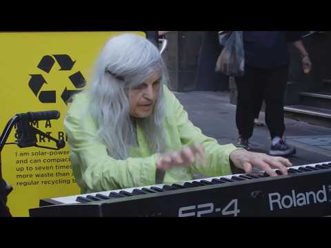 84 Year Old Street Pianist Natalie Trayling - She just walks up to the piano and composes.