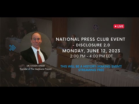 Monday, June 12, 2023! Dr. Greer's Groundbreaking National Press Club Event! FREE to Watch!