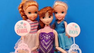 Brother or sister ? Elsa &amp; Anna toddlers - surprise balloon - Barbie